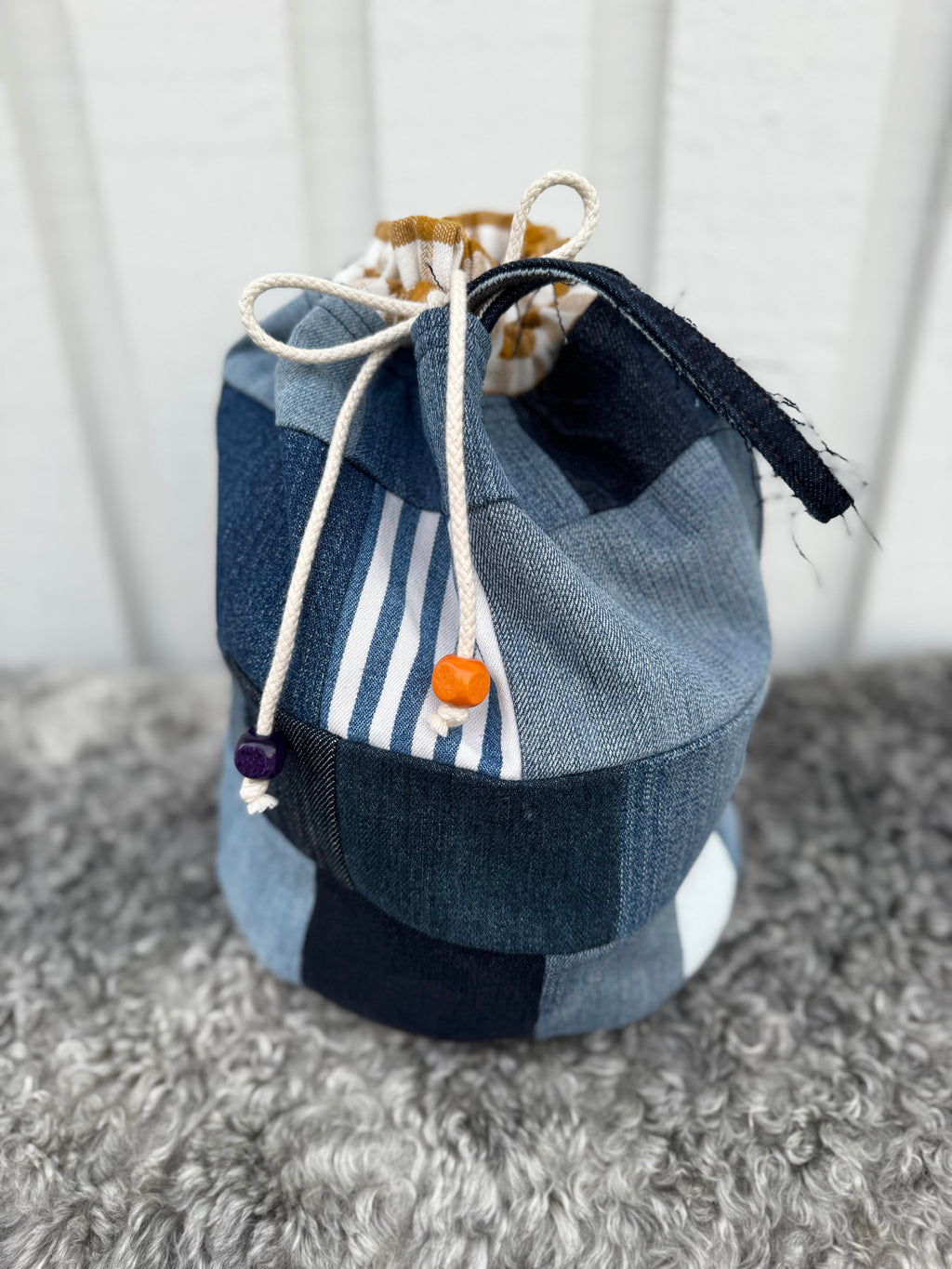 Projektpåse, stor, upcycled jeans, no 11