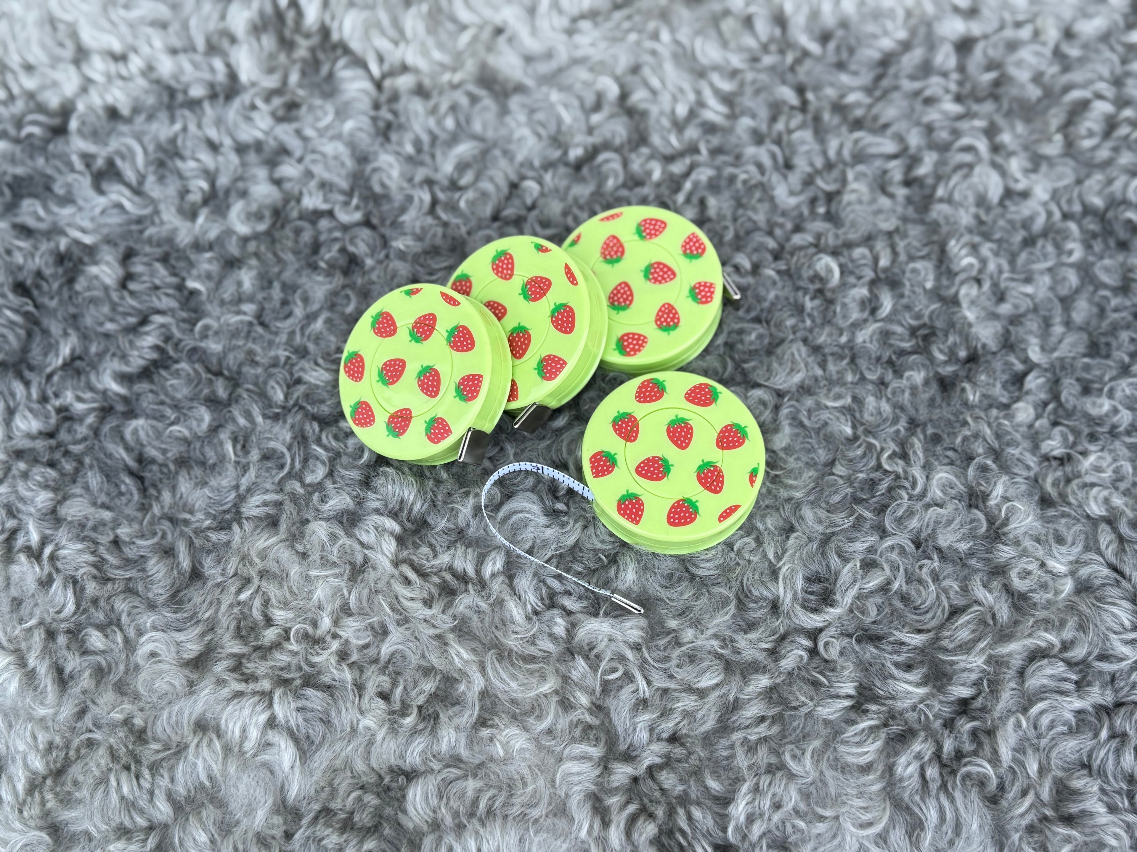 Måttband, jordgubbar