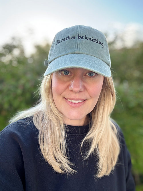 Keps "I'd rather be knitting"