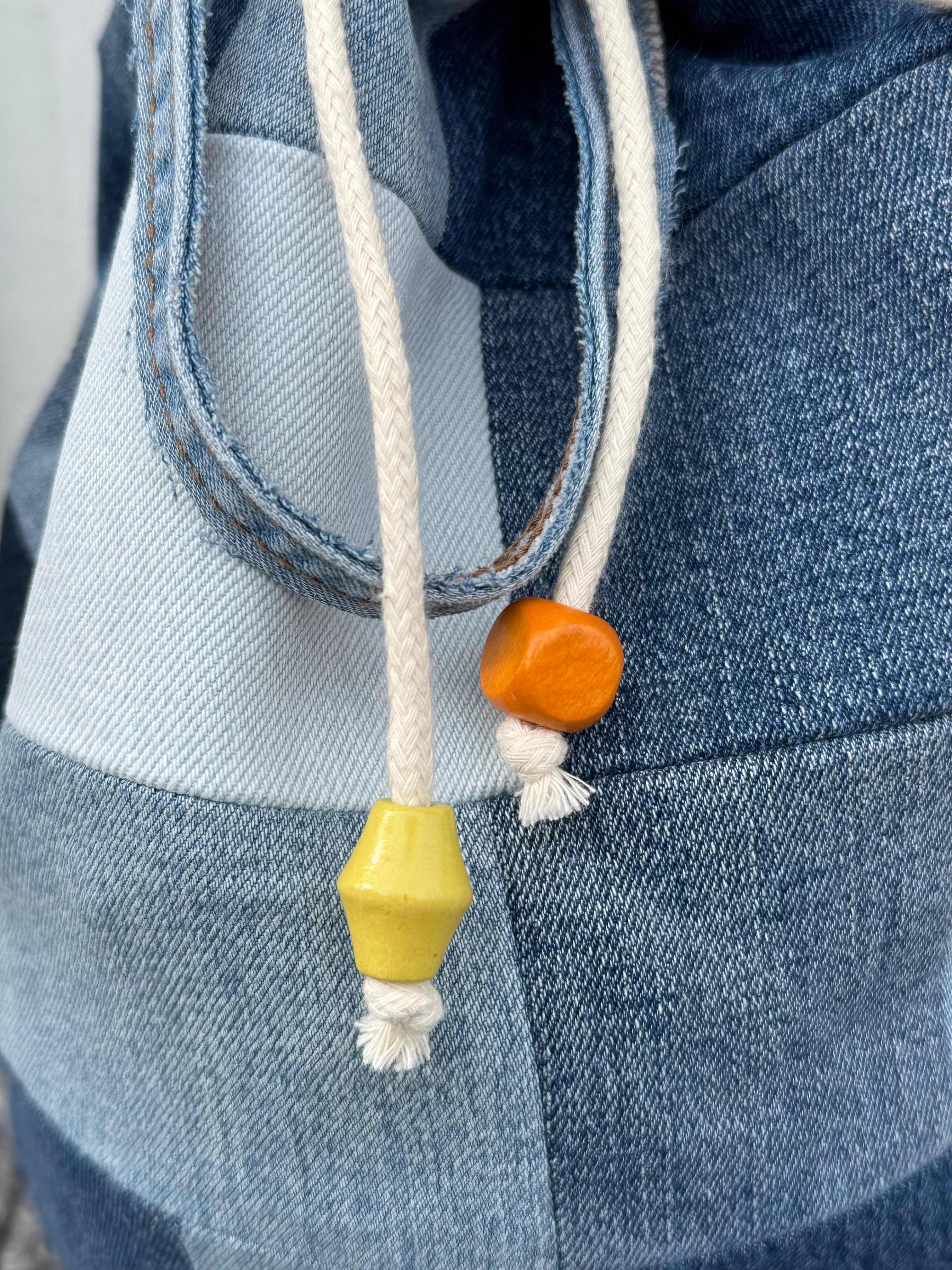 Projektpåse, stor, upcycled jeans, no 6