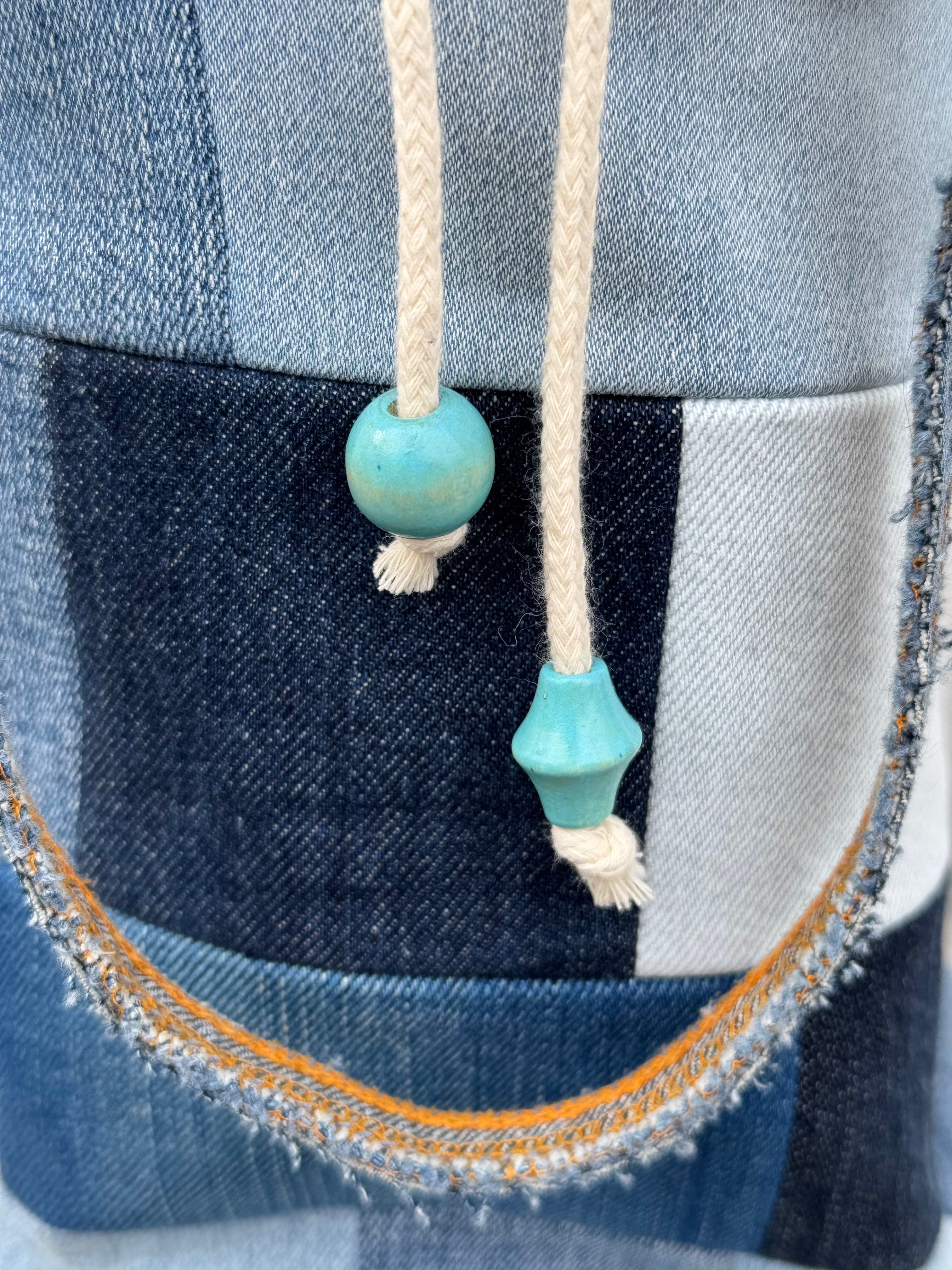 Projektpåse, stor, upcycled jeans, no 4