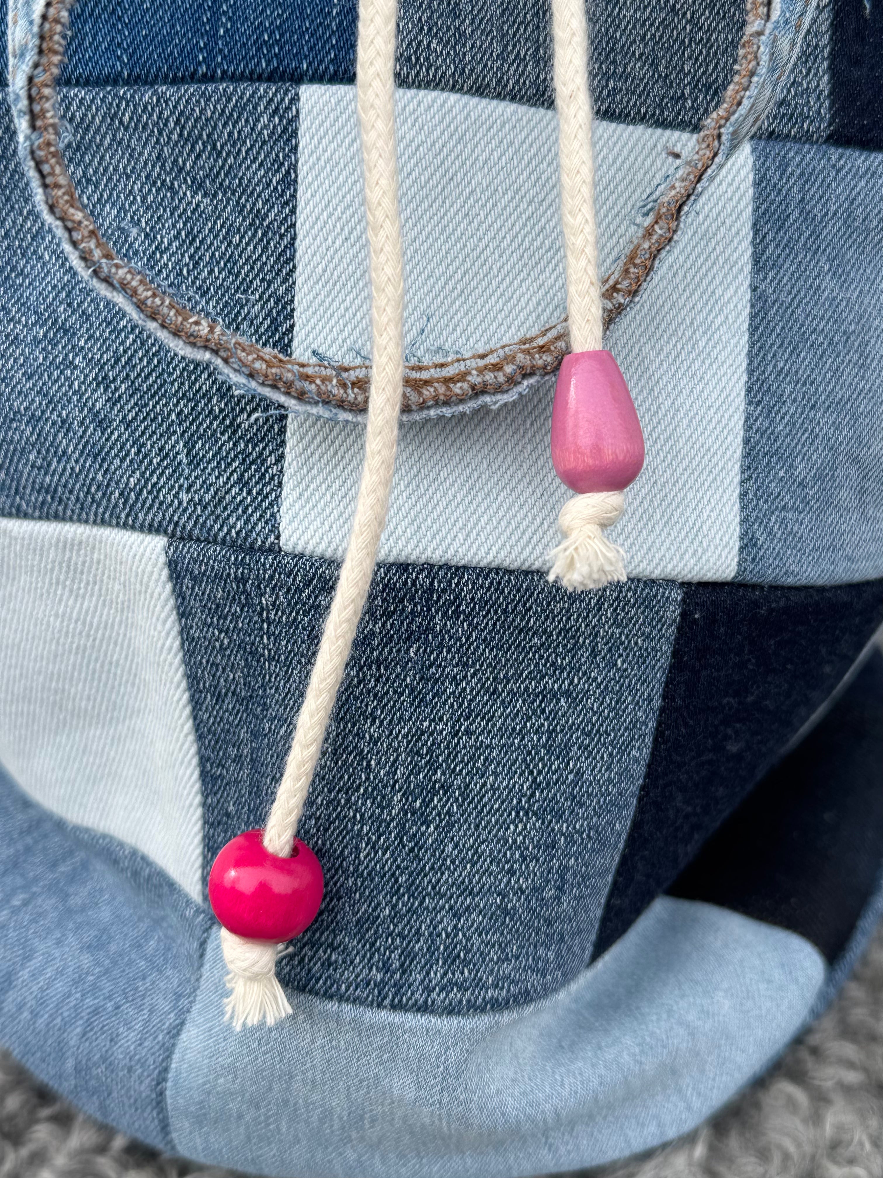 Projektpåse, stor, upcycled jeans, no 3