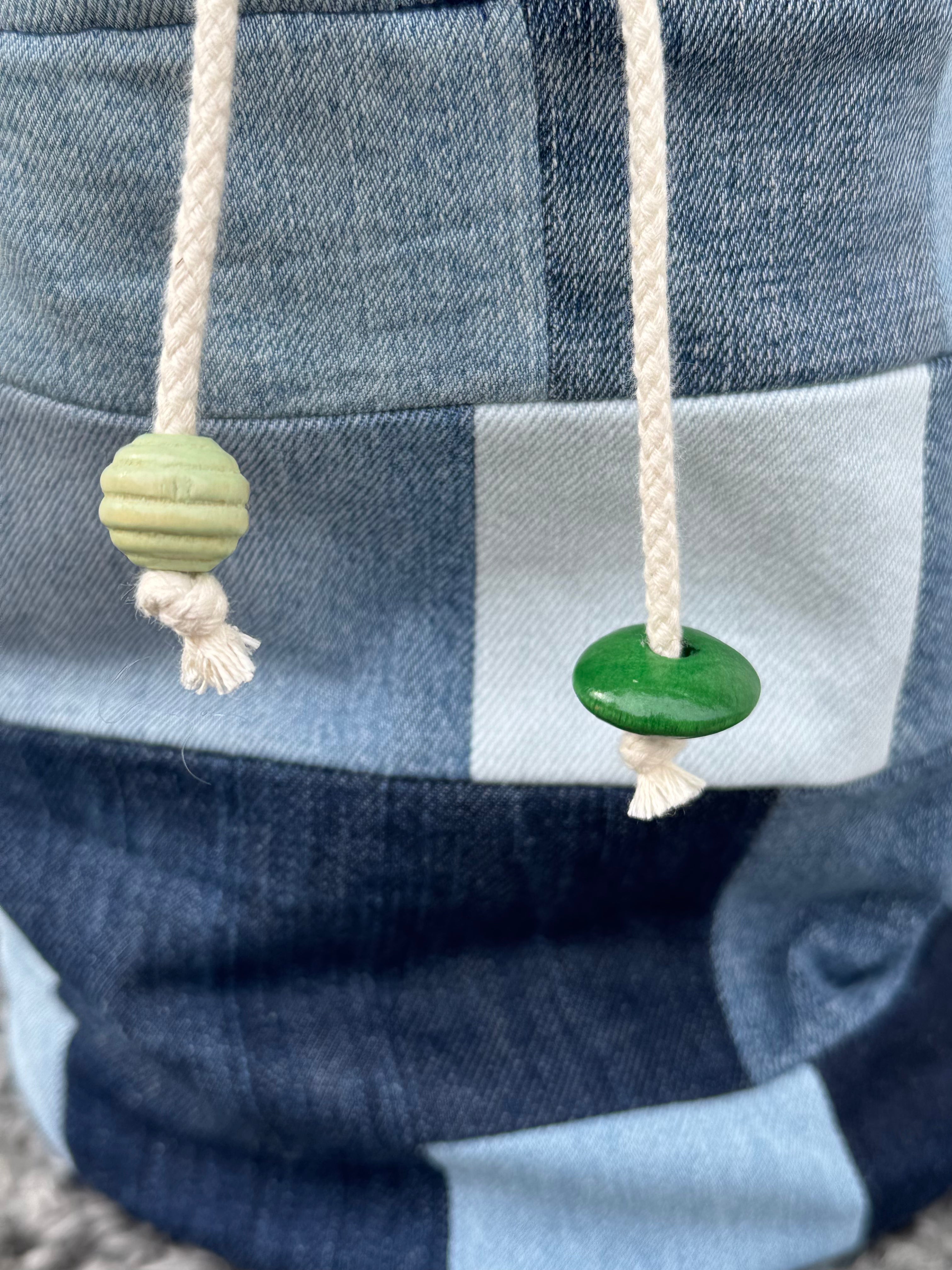 Projektpåse, stor, upcycled jeans, no 1