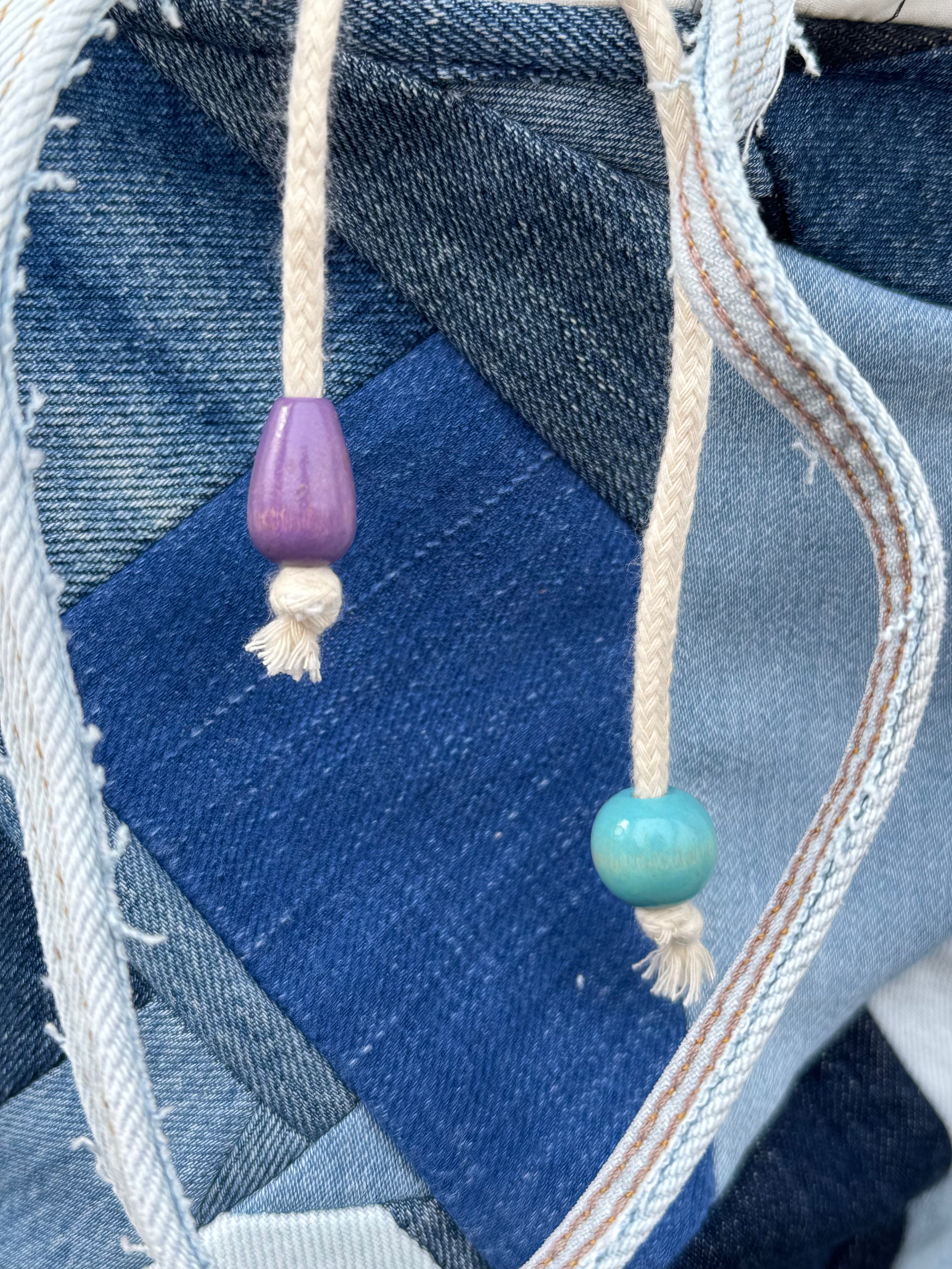 Projektpåse, stor, upcycled jeans, no 2